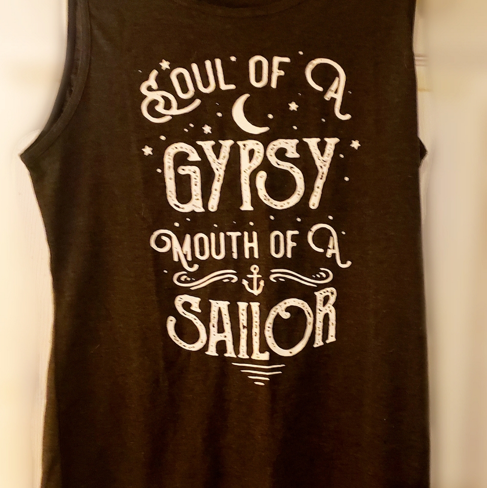NWOT Cute Tank Sz XL Soul Gypsy Mouth Sailor